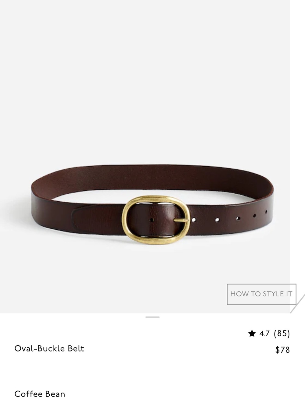 Madewell Oval Buckle Belt